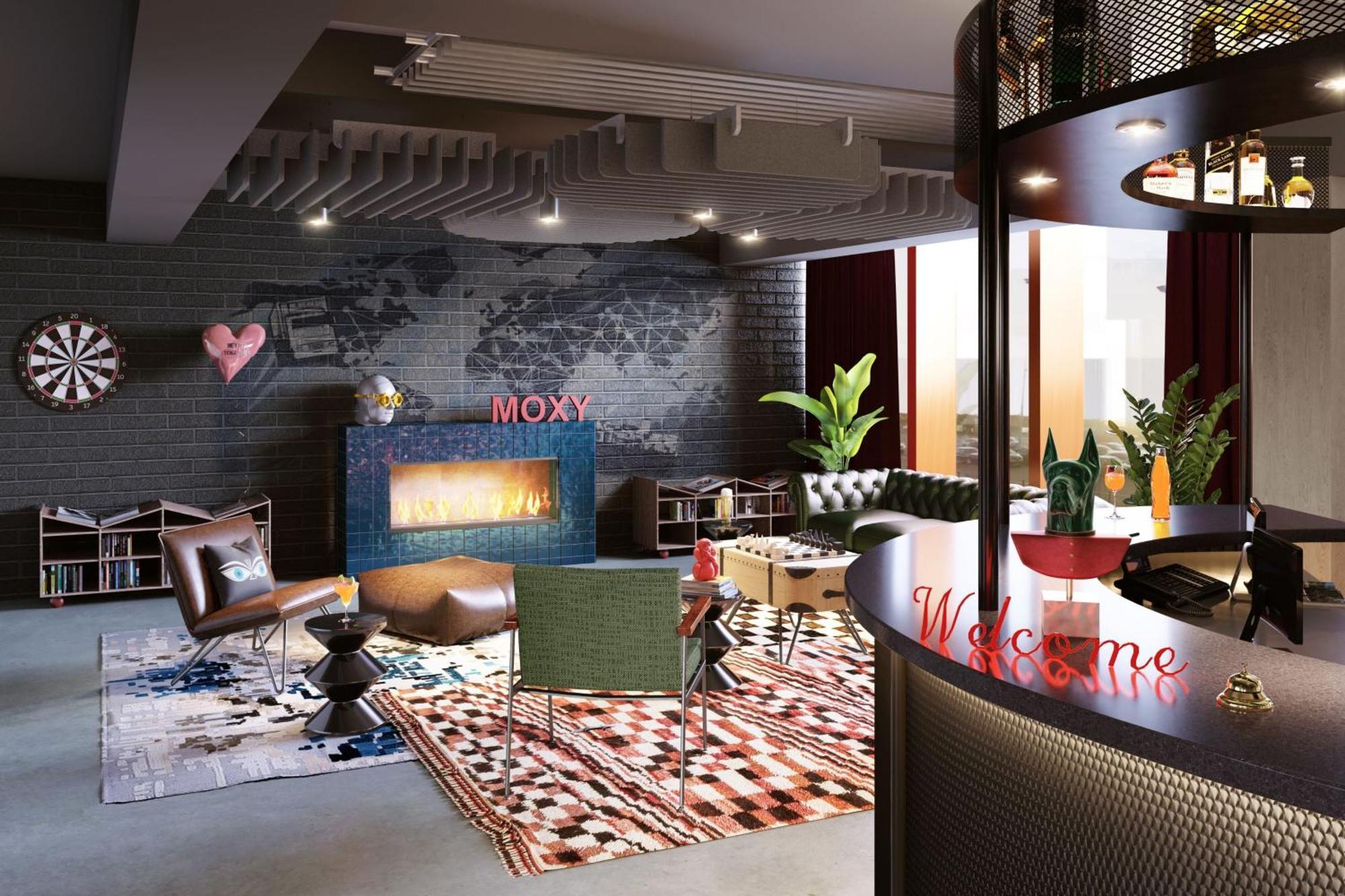Hotel Moxy Luxembourg Airport Niederanven Exterior foto