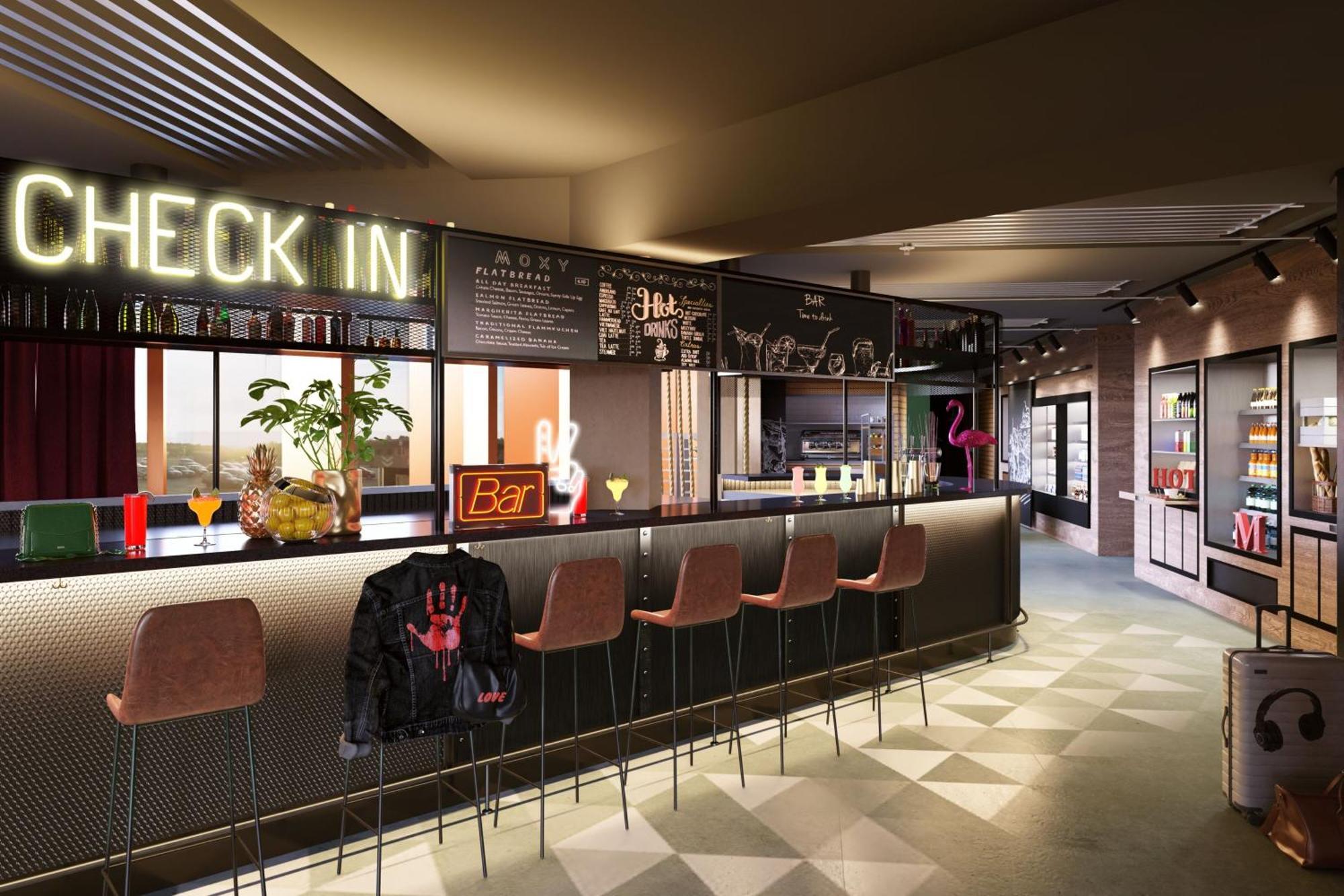 Hotel Moxy Luxembourg Airport Niederanven Exterior foto